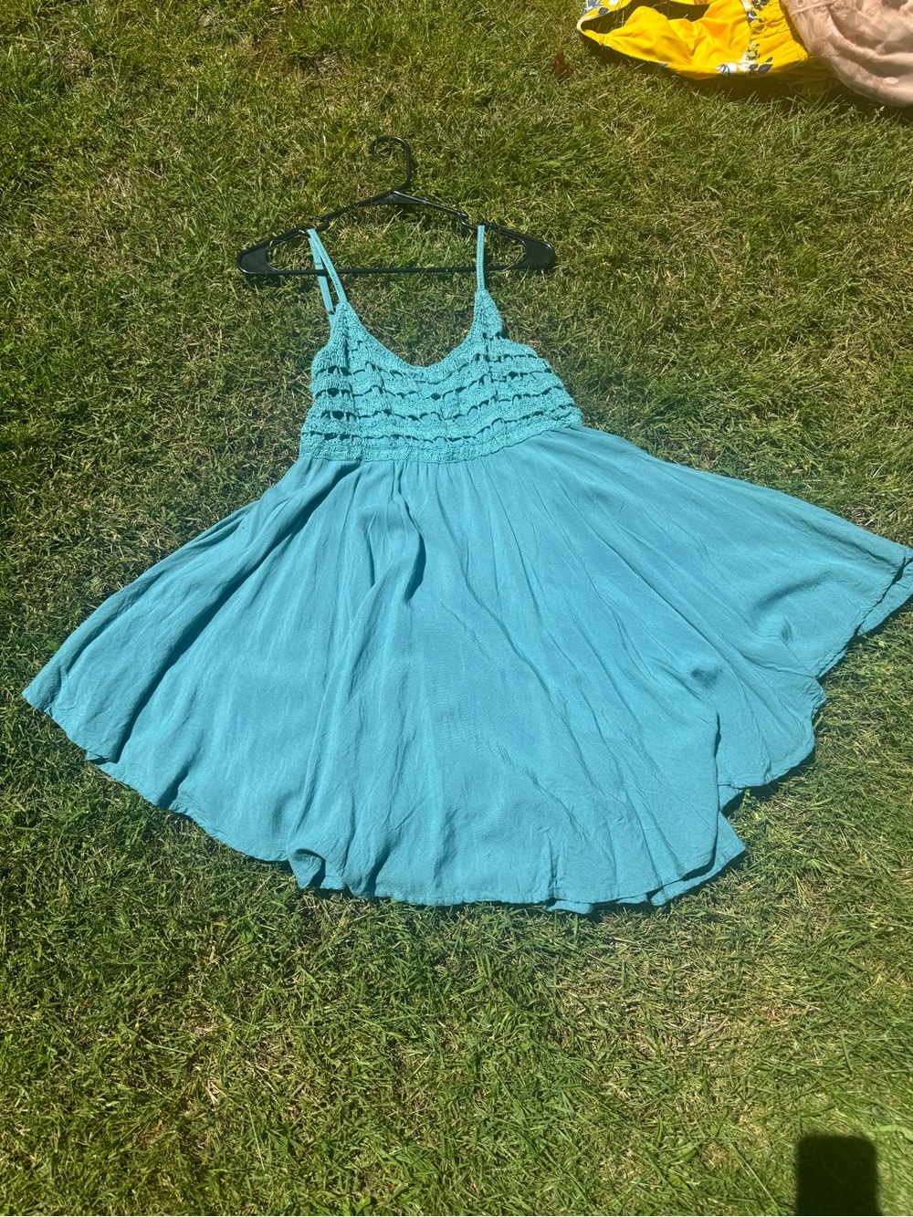 O'Neill Teal Crochet-Accent Sundress